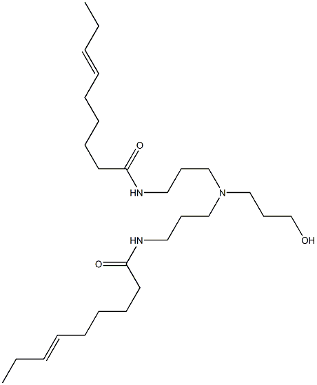 N,N'-[3-Hydroxypropyliminobis(3,1-propanediyl)]bis(6-nonenamide) 구조식 이미지