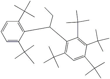 1-(2,3,4,6-Tetra-tert-butylphenyl)-1-(2,6-di-tert-butylphenyl)propane Structure