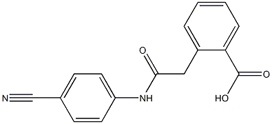 2-[2-[4-Cyanoanilino]-2-oxoethyl]benzoic acid Structure