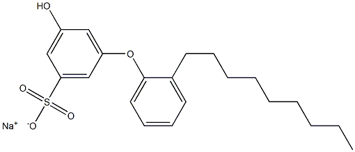 5-Hydroxy-2'-nonyl[oxybisbenzene]-3-sulfonic acid sodium salt 구조식 이미지