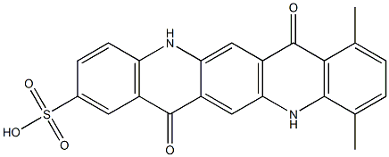 5,7,12,14-Tetrahydro-8,11-dimethyl-7,14-dioxoquino[2,3-b]acridine-2-sulfonic acid Structure