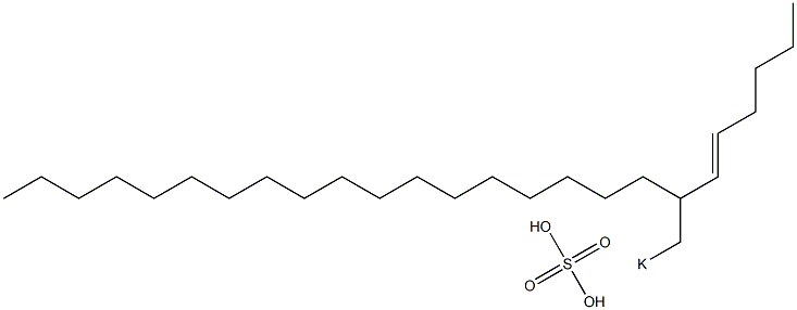 Sulfuric acid 2-(1-hexenyl)icosyl=potassium ester salt 구조식 이미지