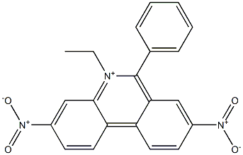 5-Ethyl-3,8-dinitro-6-phenylphenanthridin-5-ium 구조식 이미지