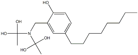 2-[Bis(1,1-dihydroxyethyl)aminomethyl]-4-octylphenol Structure