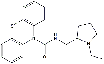 N-[(1-Ethyl-2-pyrrolidinyl)methyl]-10H-phenothiazine-10-carboxamide 구조식 이미지