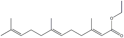 (6E)-3,7,11-Trimethyl-2,6,10-dodecatrienoic acid ethyl ester 구조식 이미지