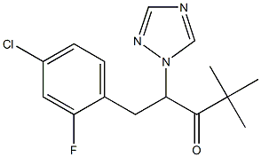 1-(4-Chloro-2-fluorophenyl)-4,4-dimethyl-2-(1H-1,2,4-triazol-1-yl)-3-pentanone 구조식 이미지