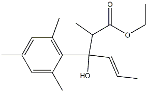 2-Methyl-3-hydroxy-3-(2,4,6-trimethylphenyl)-4-hexenoic acid ethyl ester Structure