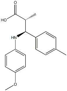 (2R,3S)-2-Methyl-3-(4-methylphenyl)-3-(4-methoxyphenylamino)propionic acid 구조식 이미지