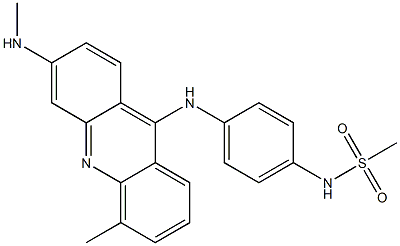 N-[4-[[3-(Methylamino)-5-methylacridin-9-yl]amino]phenyl]methanesulfonamide 구조식 이미지