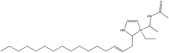 1-[1-(Acetylamino)ethyl]-1-ethyl-2-(2-hexadecenyl)-4-imidazoline-1-ium Structure