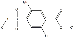 5-Amino-2-chloro-4-(potassiosulfo)benzoic acid potassium salt 구조식 이미지