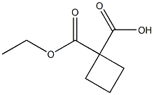 Cyclobutane-1,1-dicarboxylic acid 1-ethyl ester 구조식 이미지