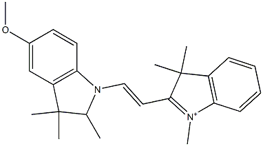 2-[2-[(2,3-Dihydro-5-methoxy-2,3,3-trimethyl-1H-indol)-1-yl]ethenyl]-1,3,3-trimethyl-3H-indolium Structure