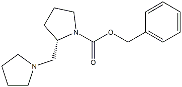 (2S)-2-[(Pyrrolidin-1-yl)methyl]pyrrolidine-1-carboxylic acid benzyl ester 구조식 이미지