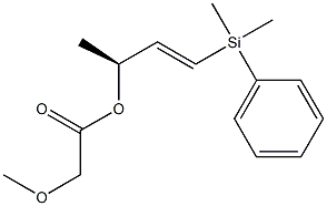 Methoxyacetic acid [(S,E)-1-(phenyldimethylsilyl)-1-buten-3-yl] ester Structure
