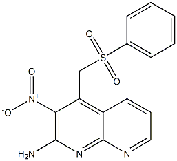 3-Nitro-4-[(phenylsulfonyl)methyl]-1,8-naphthyridin-2-amine 구조식 이미지