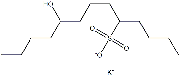9-Hydroxytridecane-5-sulfonic acid potassium salt 구조식 이미지