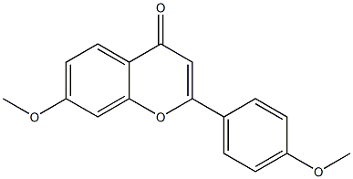 2-(4-Methoxyphenyl)-7-methoxy-4H-1-benzopyran-4-one 구조식 이미지