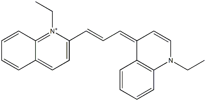 1-Ethyl-2-[3-(1-ethylquinolin-4(1H)-ylidene)-1-propenyl]quinolinium Structure