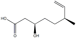 (3R,6S)-3-Hydroxy-6-methyl-7-octenoic acid 구조식 이미지