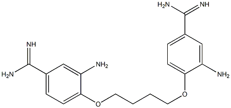 4,4'-[1,4-Butanediylbis(oxy)]bis[3-aminobenzamidine] Structure