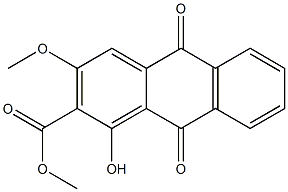 1-Hydroxy-2-methoxycarbonyl-3-methoxy-9,10-anthraquinone Structure