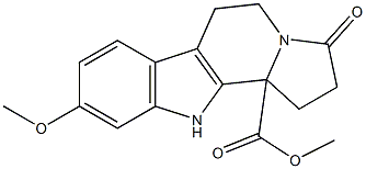 2,3,5,6,11,11b-Hexahydro-9-methoxy-3-oxo-1H-indolizino[8,7-b]indole-11b-carboxylic acid methyl ester Structure