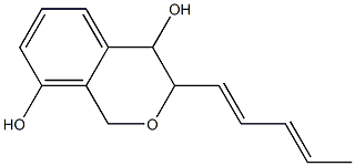 3-[(1E,3E)-1,3-Pentadienyl]-3,4-dihydro-1H-2-benzopyran-4,8-diol Structure