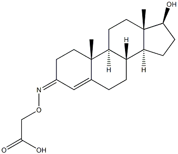 Testosterone O-(carboxymethyl)oxime 구조식 이미지