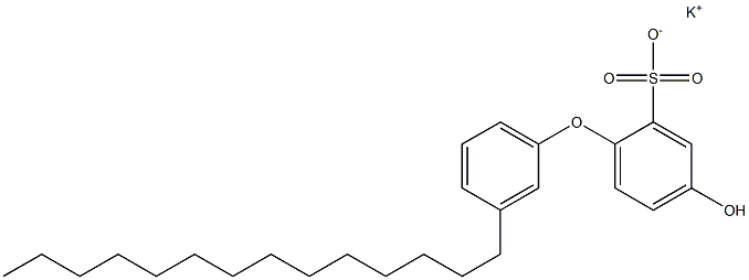 4-Hydroxy-3'-tetradecyl[oxybisbenzene]-2-sulfonic acid potassium salt Structure