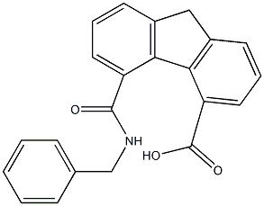 5-[(Benzylamino)carbonyl]-9H-fluorene-4-carboxylic acid 구조식 이미지