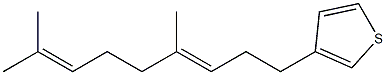 3-(4,8-Dimethylnona-3,7-dienyl)thiophene Structure