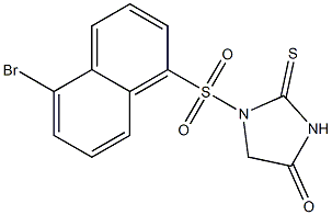 2-Thioxo-1-[[5-bromo-1-naphtyl]sulfonyl]imidazolidin-4-one 구조식 이미지