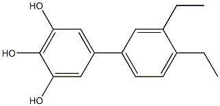 5-(3,4-Diethylphenyl)benzene-1,2,3-triol Structure