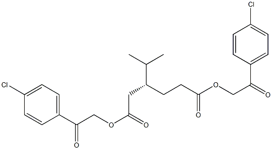 [R,(+)]-3-Isopropylhexanedioic acid bis[2-(p-chlorophenyl)-2-oxoethyl] ester Structure