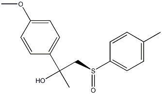 (S)-1-Methyl-1-(4-methoxyphenyl)-2-(4-methylphenylsulfinyl)ethanol 구조식 이미지