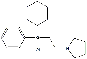 (Cyclohexyl)phenyl[2-(pyrrolidin-1-yl)ethyl]silanol Structure