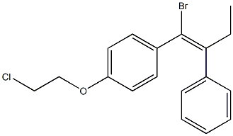 (E)-1-Bromo-1-[4-(2-chloroethoxy)phenyl]-2-phenyl-1-butene 구조식 이미지