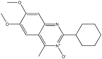 2-Cyclohexyl-4-methyl-6,7-dimethoxyquinazoline 3-oxide Structure