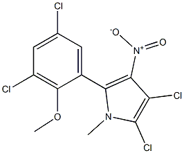 1-Methyl-3-nitro-2-(3,5-dichloro-2-methoxyphenyl)-4,5-dichloro-1H-pyrrole Structure