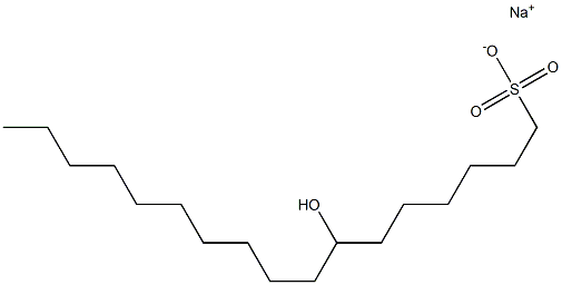 7-Hydroxyheptadecane-1-sulfonic acid sodium salt Structure