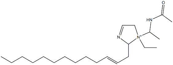 1-[1-(Acetylamino)ethyl]-1-ethyl-2-(2-tridecenyl)-3-imidazoline-1-ium Structure