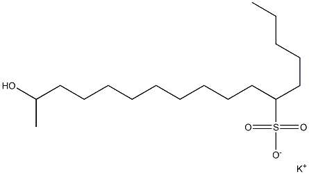 16-Hydroxyheptadecane-6-sulfonic acid potassium salt 구조식 이미지