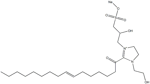 1-(2-Hydroxyethyl)-3-[2-hydroxy-3-(sodiooxysulfonyl)propyl]-2-(7-hexadecenoyl)-2-imidazoline-3-ium Structure
