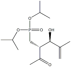 [(2R,3R)-2-Acetyl-3-hydroxy-4-methyl-4-pentenyl]phosphonic acid diisopropyl ester 구조식 이미지