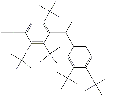 1-(2,3,4,6-Tetra-tert-butylphenyl)-1-(3,4,5-tri-tert-butylphenyl)propane Structure