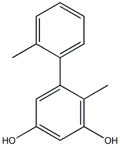 6-Methyl-5-(2-methylphenyl)benzene-1,3-diol Structure