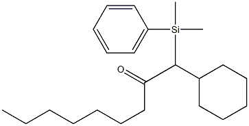 1-(Phenyldimethylsilyl)-1-cyclohexylnonan-2-one Structure