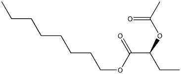 [S,(-)]-2-Acetyloxybutyric acid octyl ester Structure
